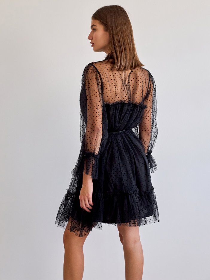 Black tulle dress Macadi