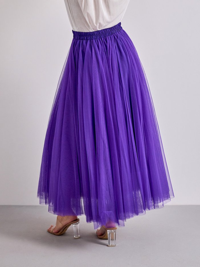 Fialová tylová sukně Lia