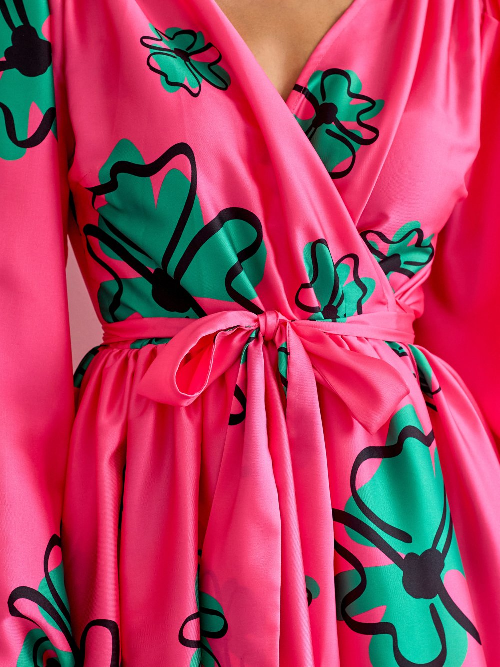 Růžové šaty s květinami Tulipan