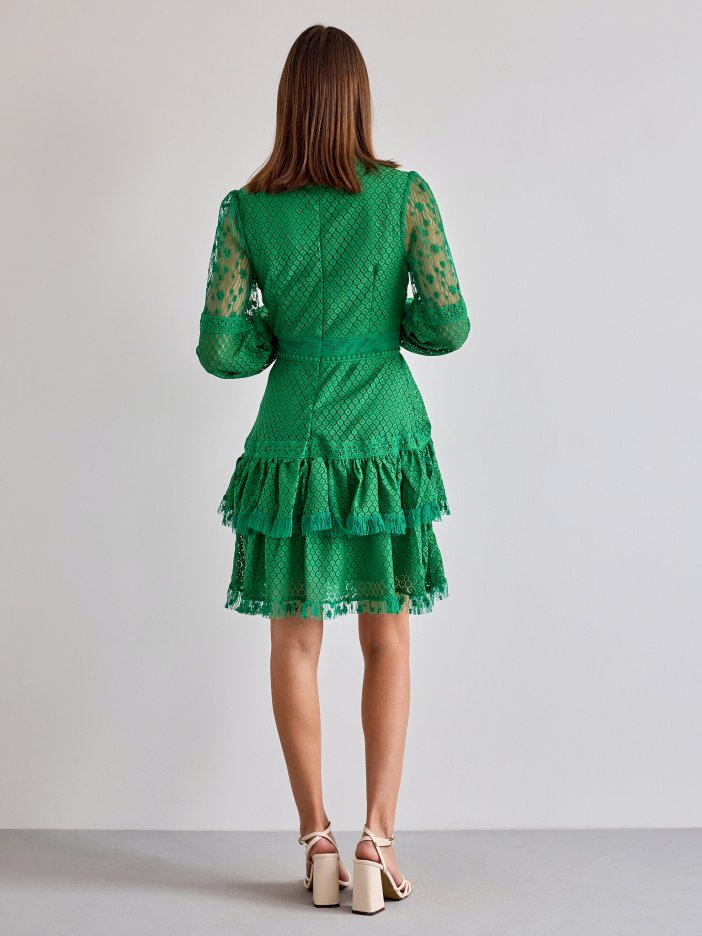 Zelené krajkové šaty Josslyn