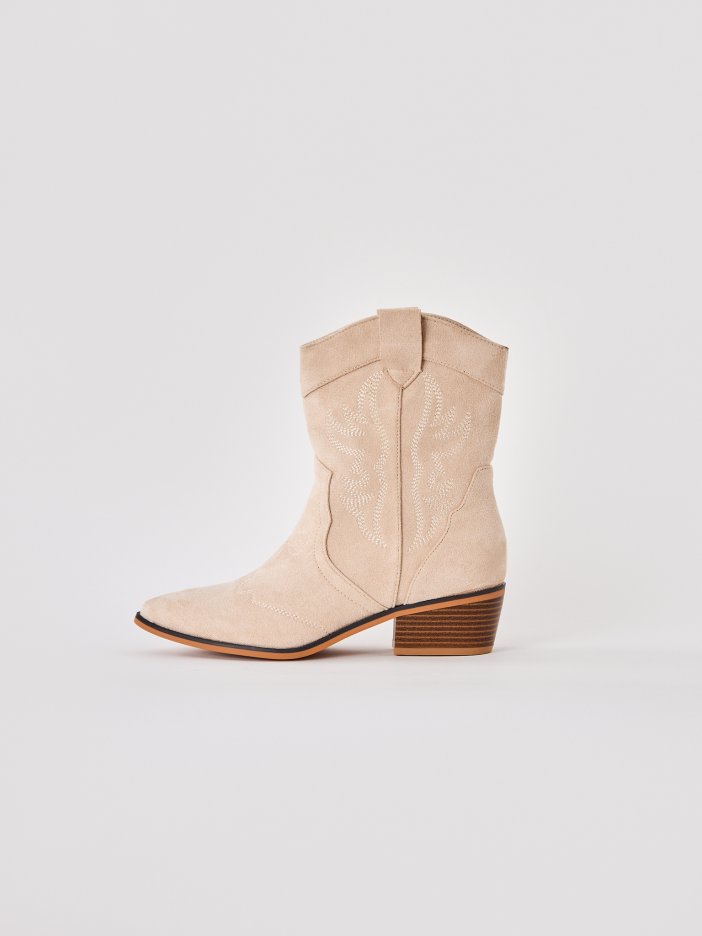 Beige ankle cowboy boots Miley