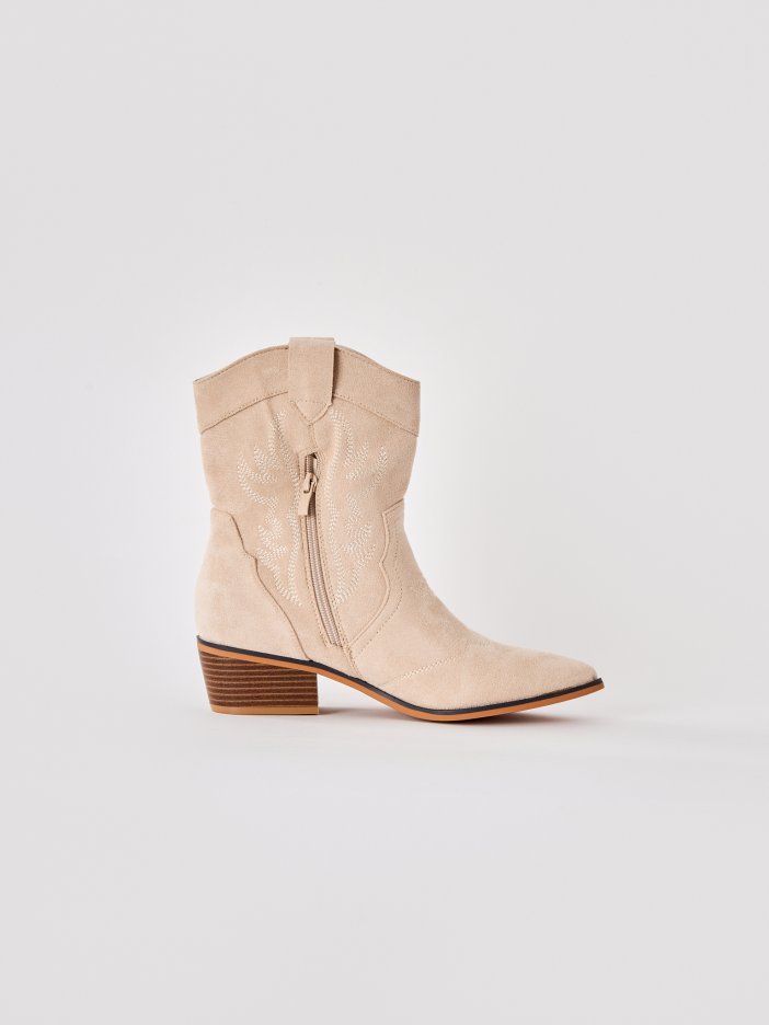 Beige ankle cowboy boots Miley