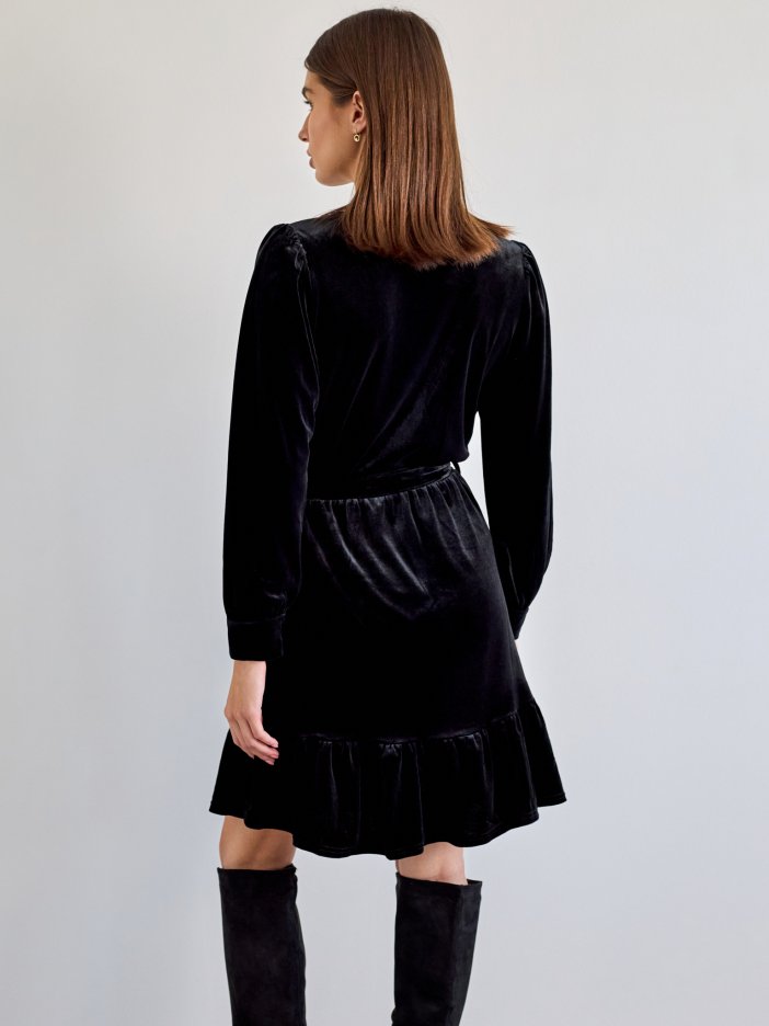 Black velvet dress Cecilie