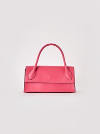 Ružová kožená kabelka Melisa