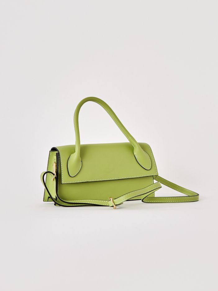 Zelená kožená kabelka Melisa