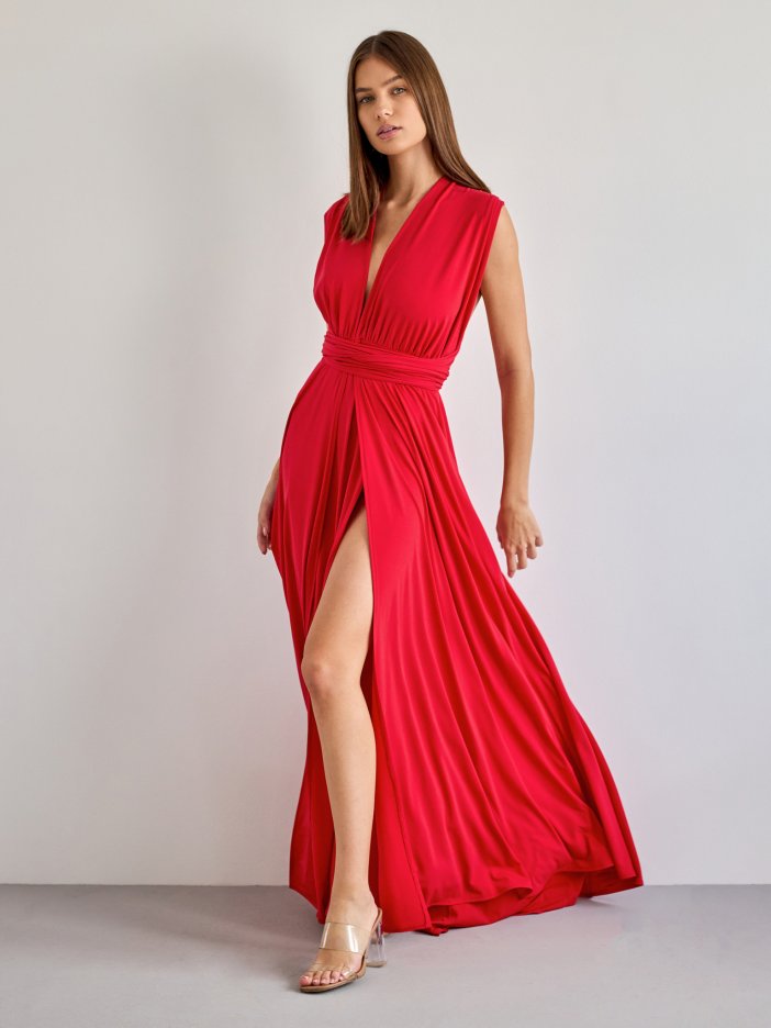 Červené spoločenské šaty Mally