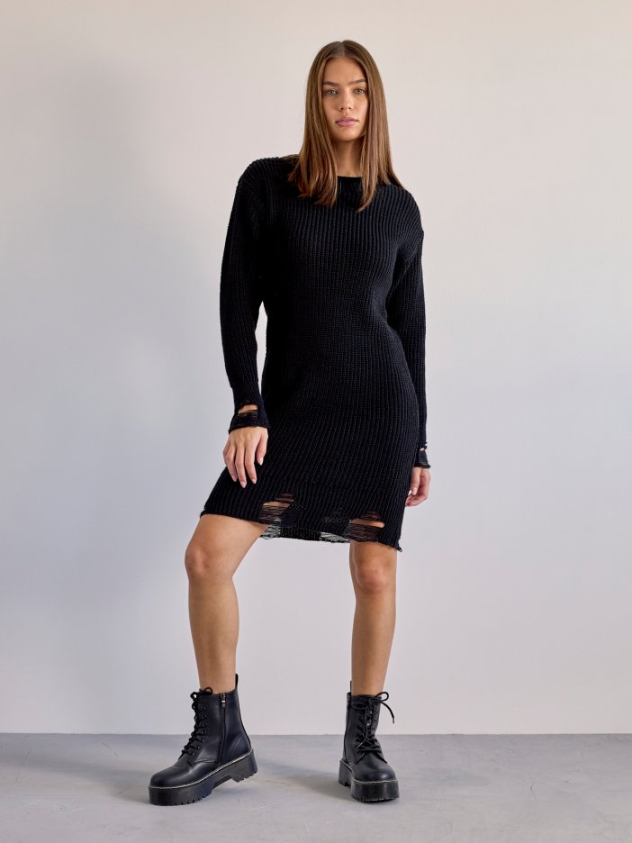Black knitted dress Viola
