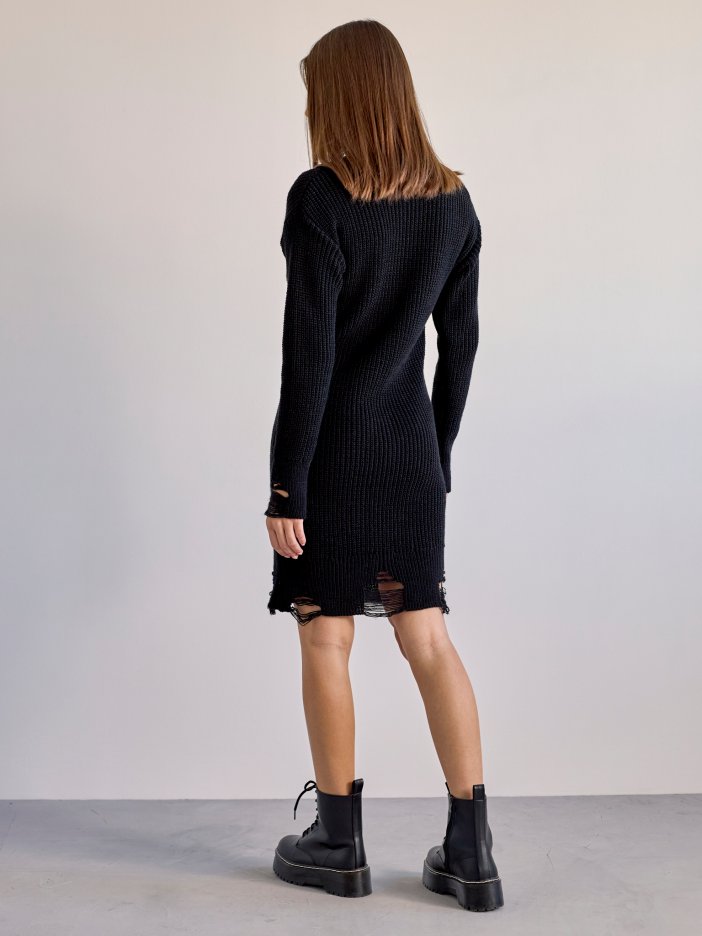 Čierne pletené šaty Viola