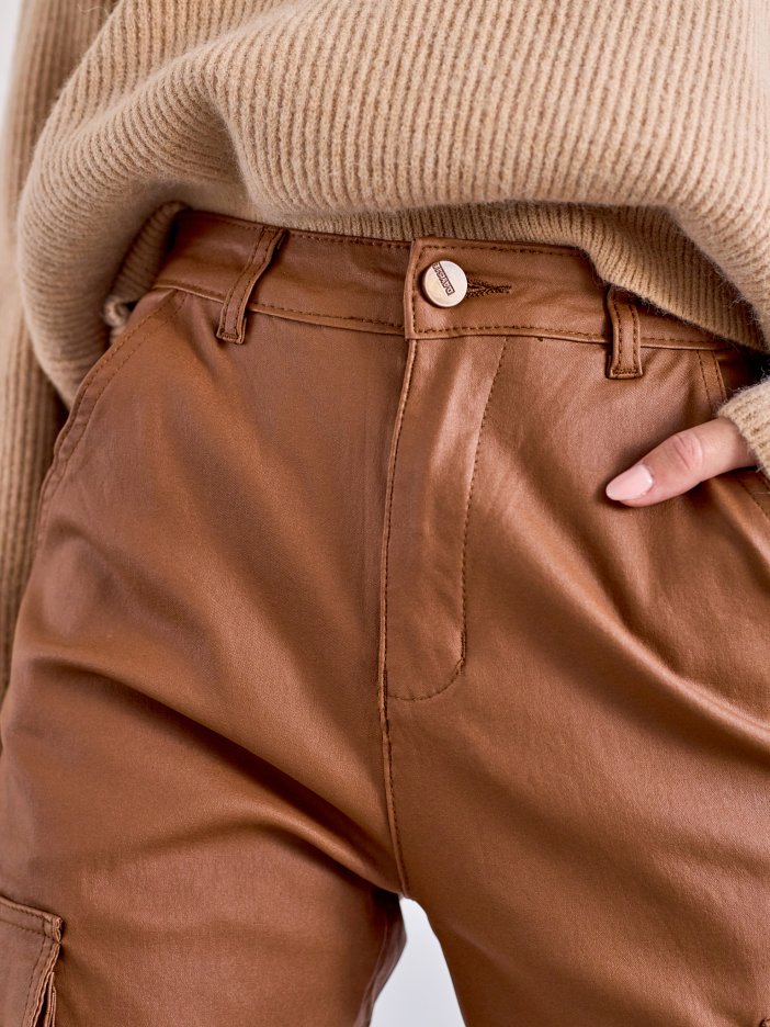 Hnedé kapsáčové nohavice Troy
