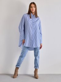 Modro-biela pruhovaná košeľa Siva