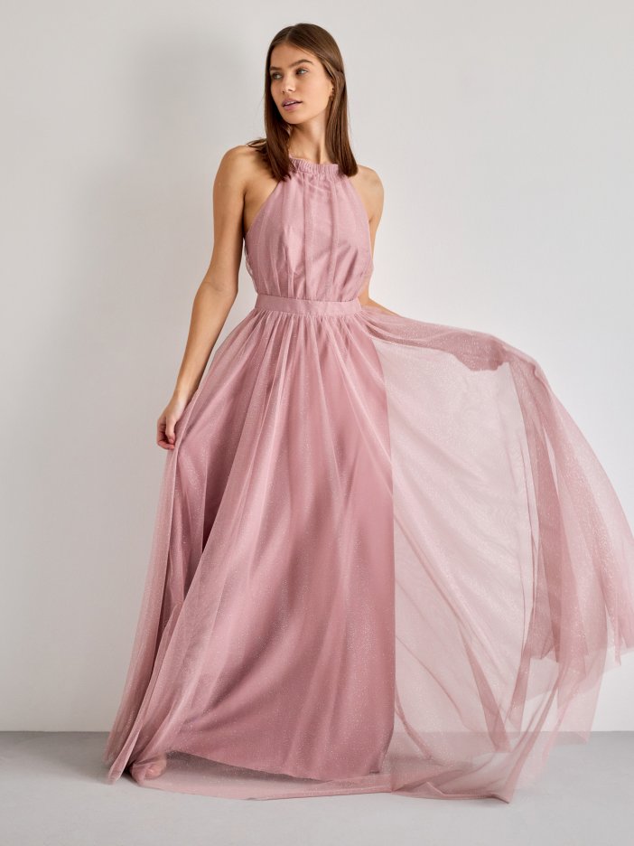 Růžové společenské šaty Ola