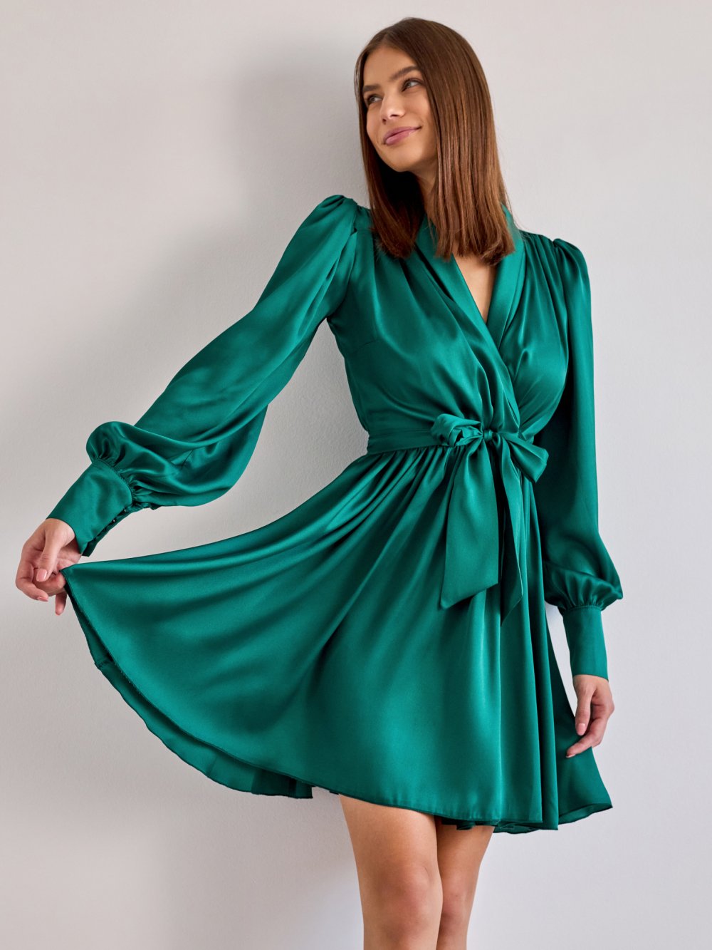 Tmavě zelené šaty Francesca
