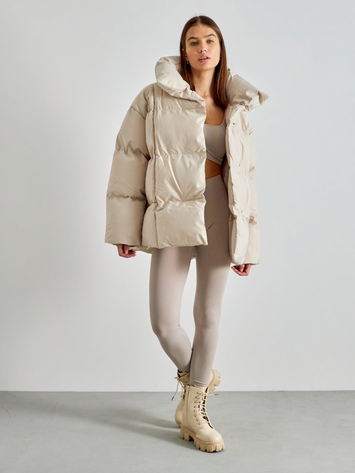 Béžová zimná bunda Kelis