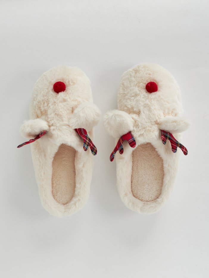 Béžové papuče Reindeer
