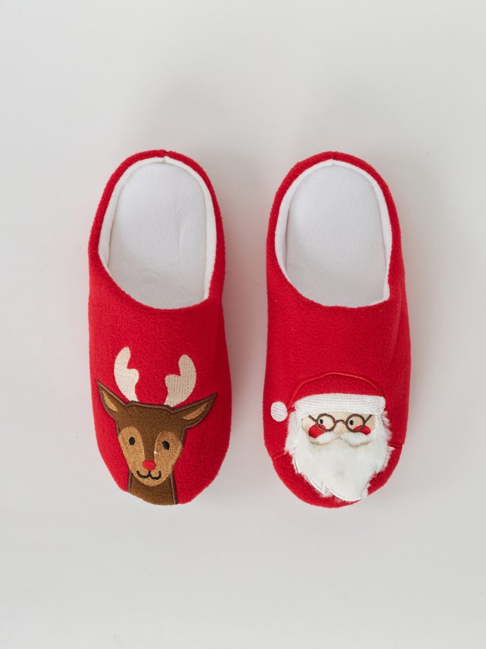 Red slippers Santa