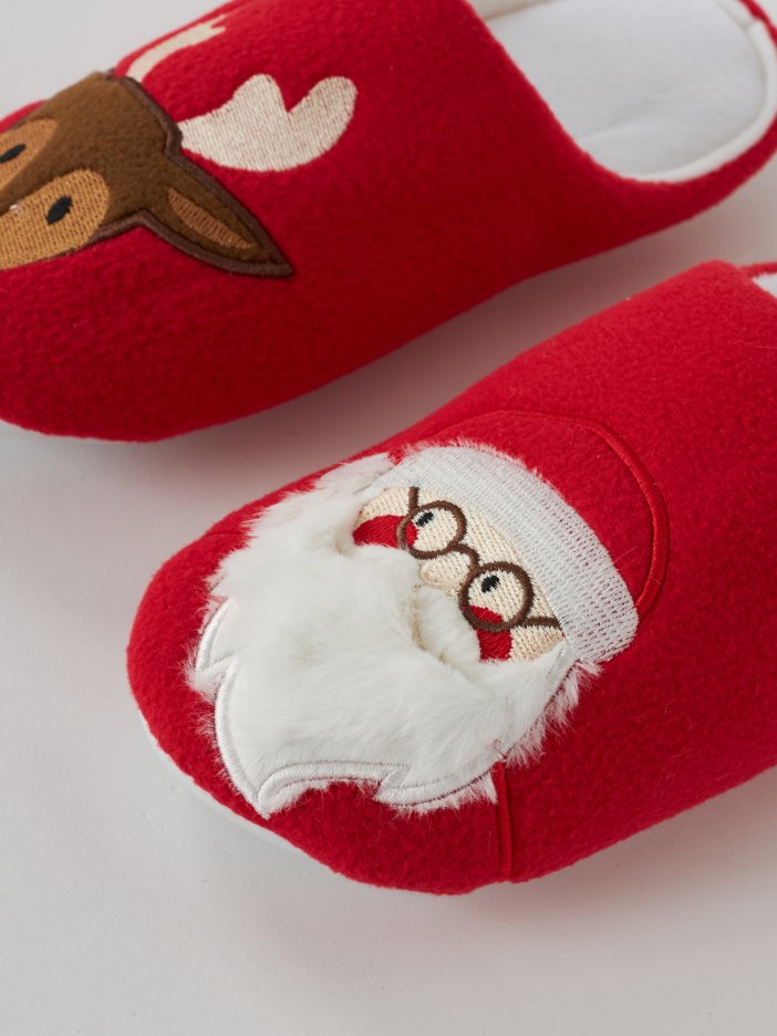 Red slippers Santa