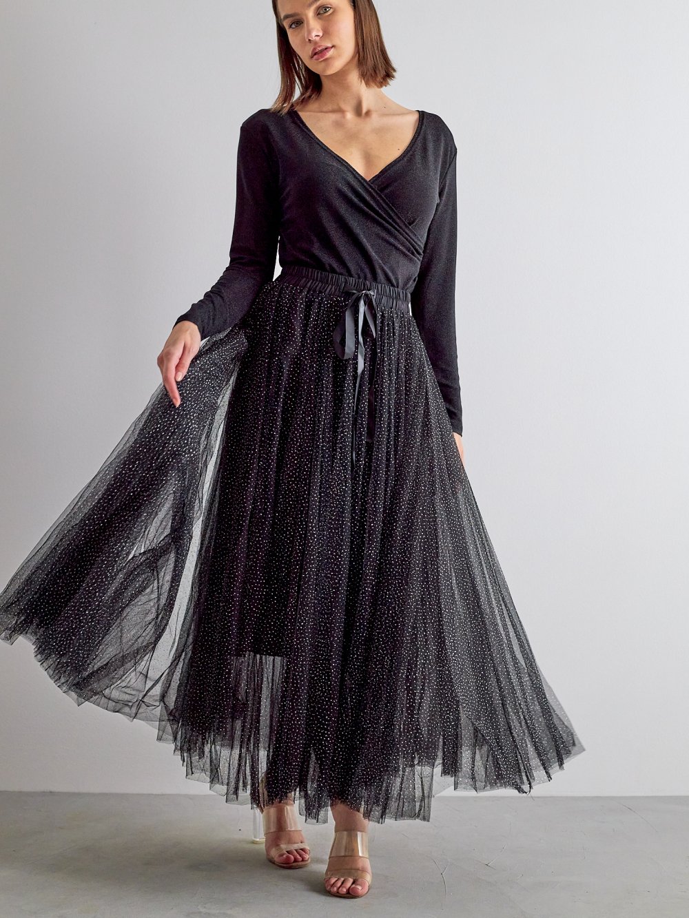 Černá tylová sukně Lianna