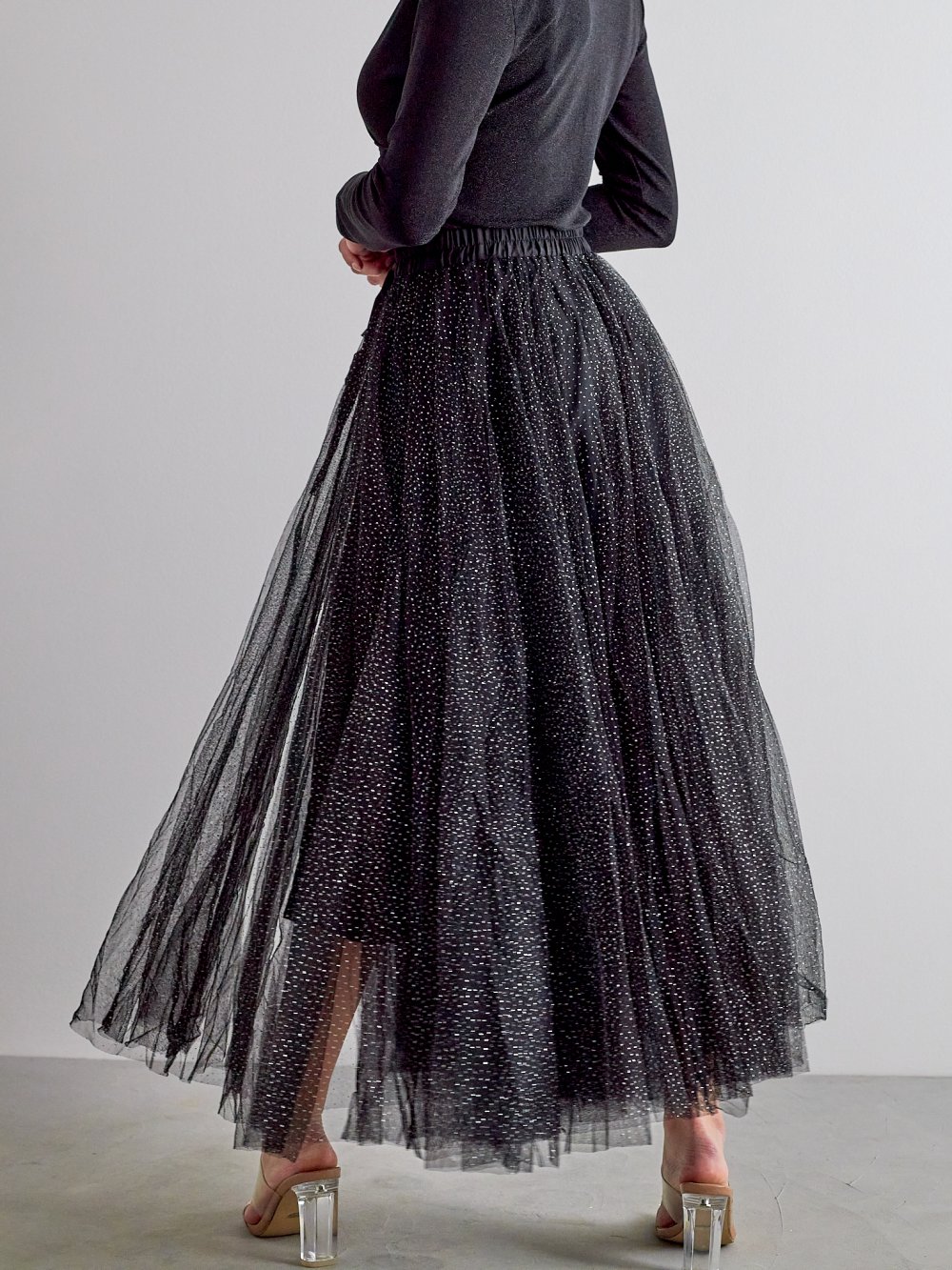 Černá tylová sukně Lianna