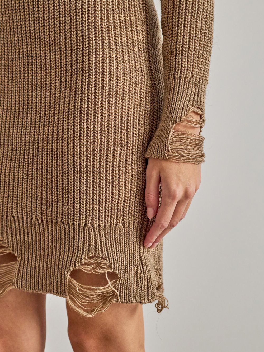 Brown knitted dress Viola