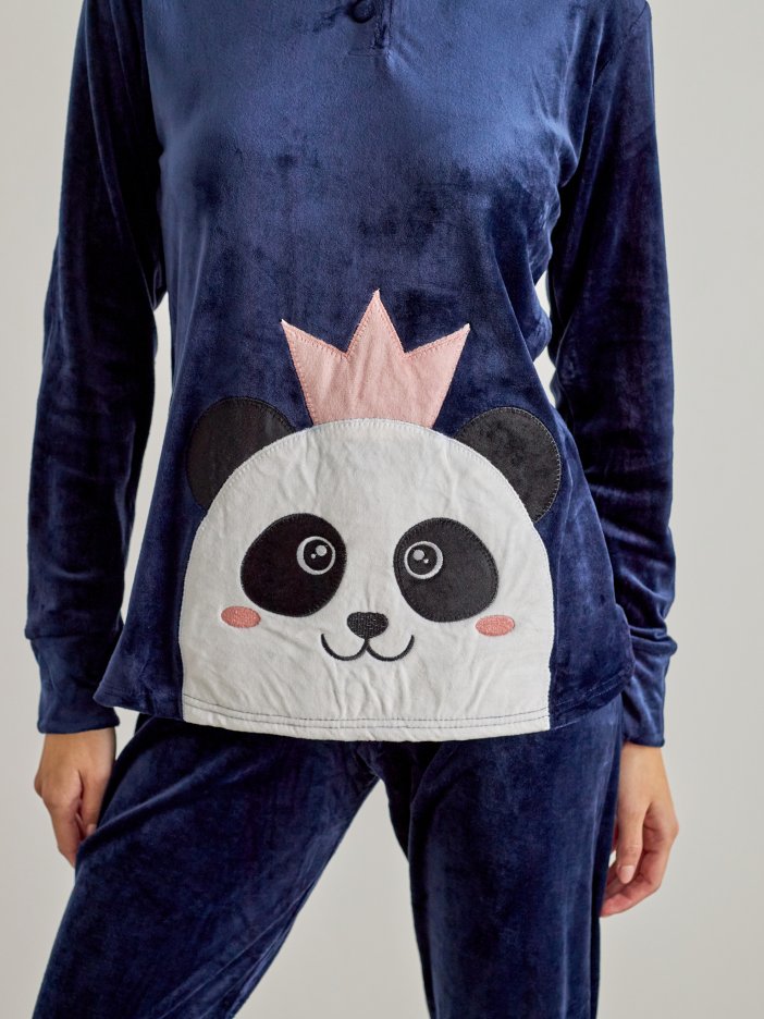 Modré pyžamo Panda