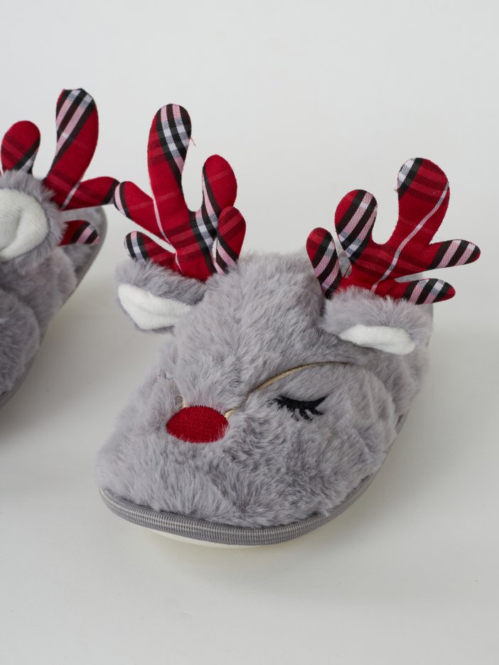 Grey slippers Deer