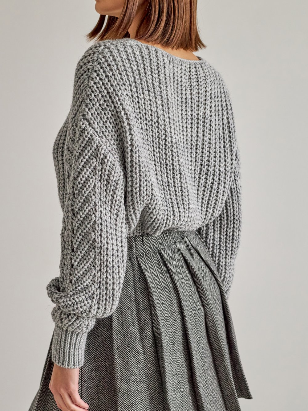 Sivý pletený sveter Dior
