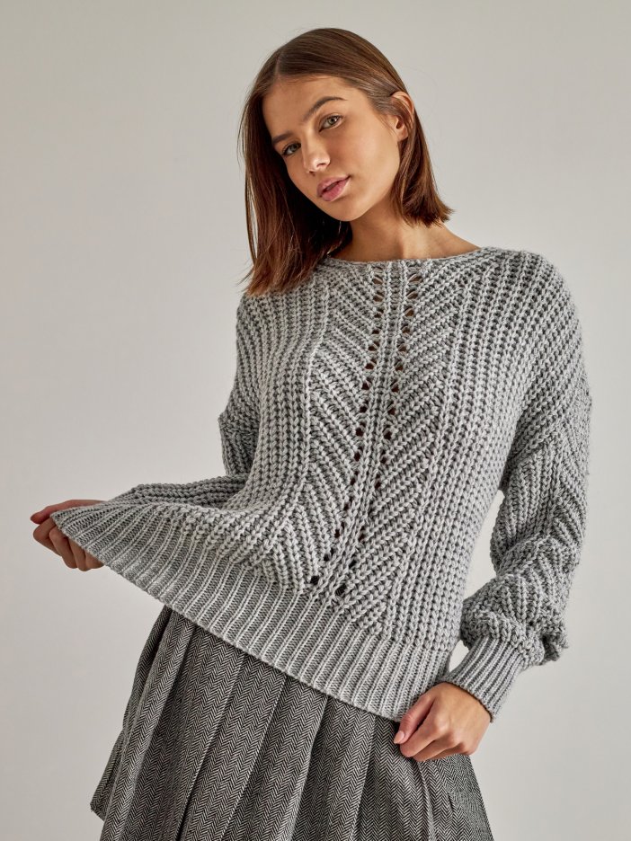 Sivý pletený sveter Dior