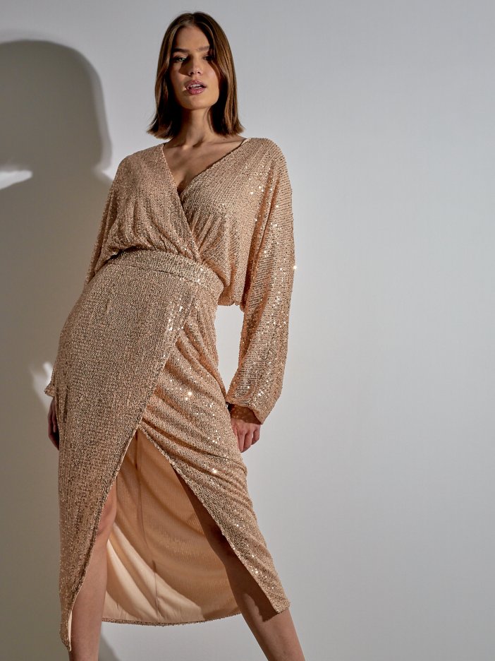 Zlaté flitrové šaty Lumia