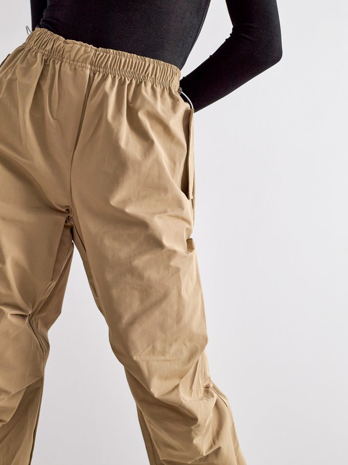 Béžové kapsáčové kalhoty Zua