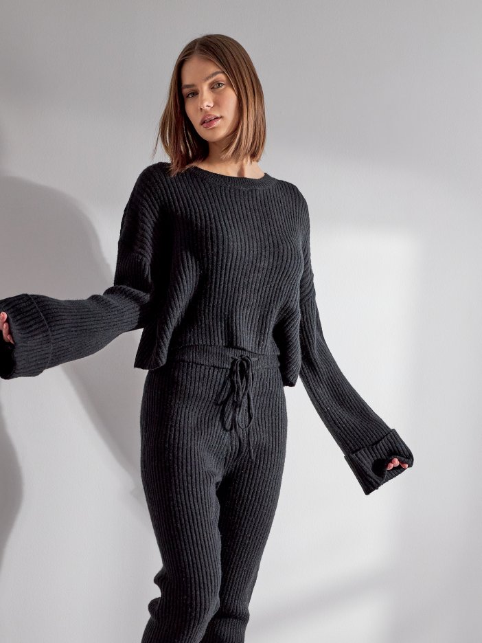 Black knitted set Hilson