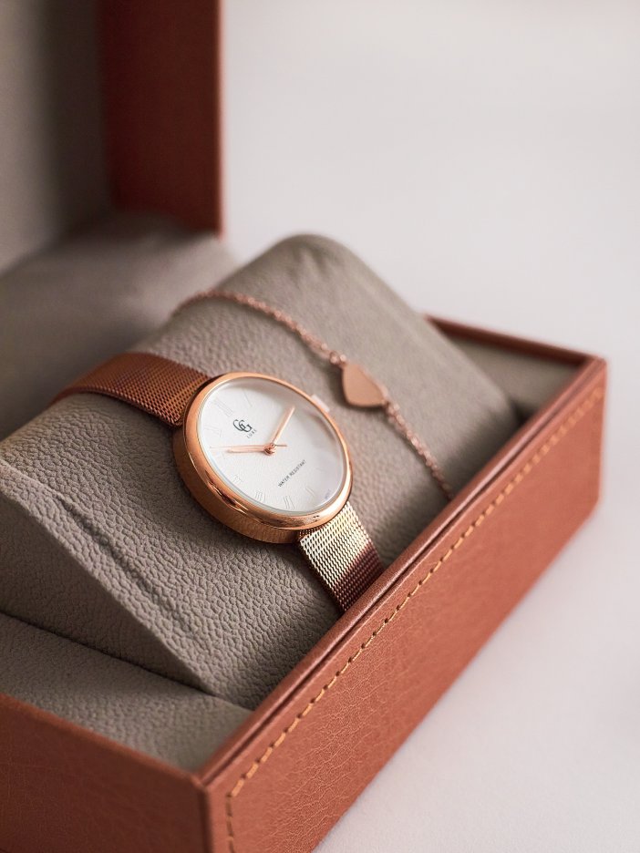 Brown watch gift set