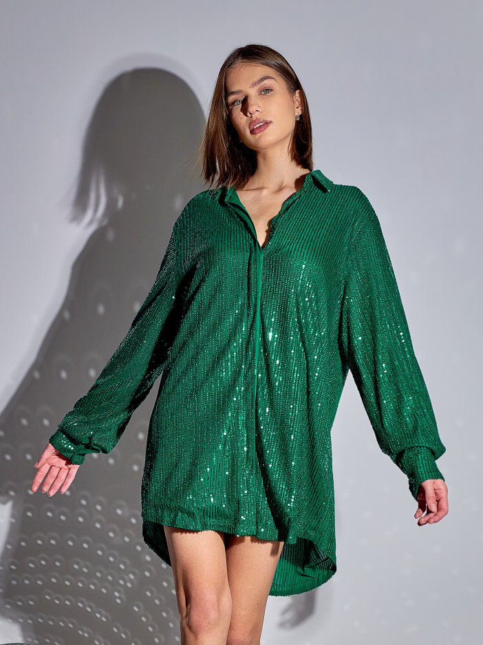 Zelené flitrové šaty Julie