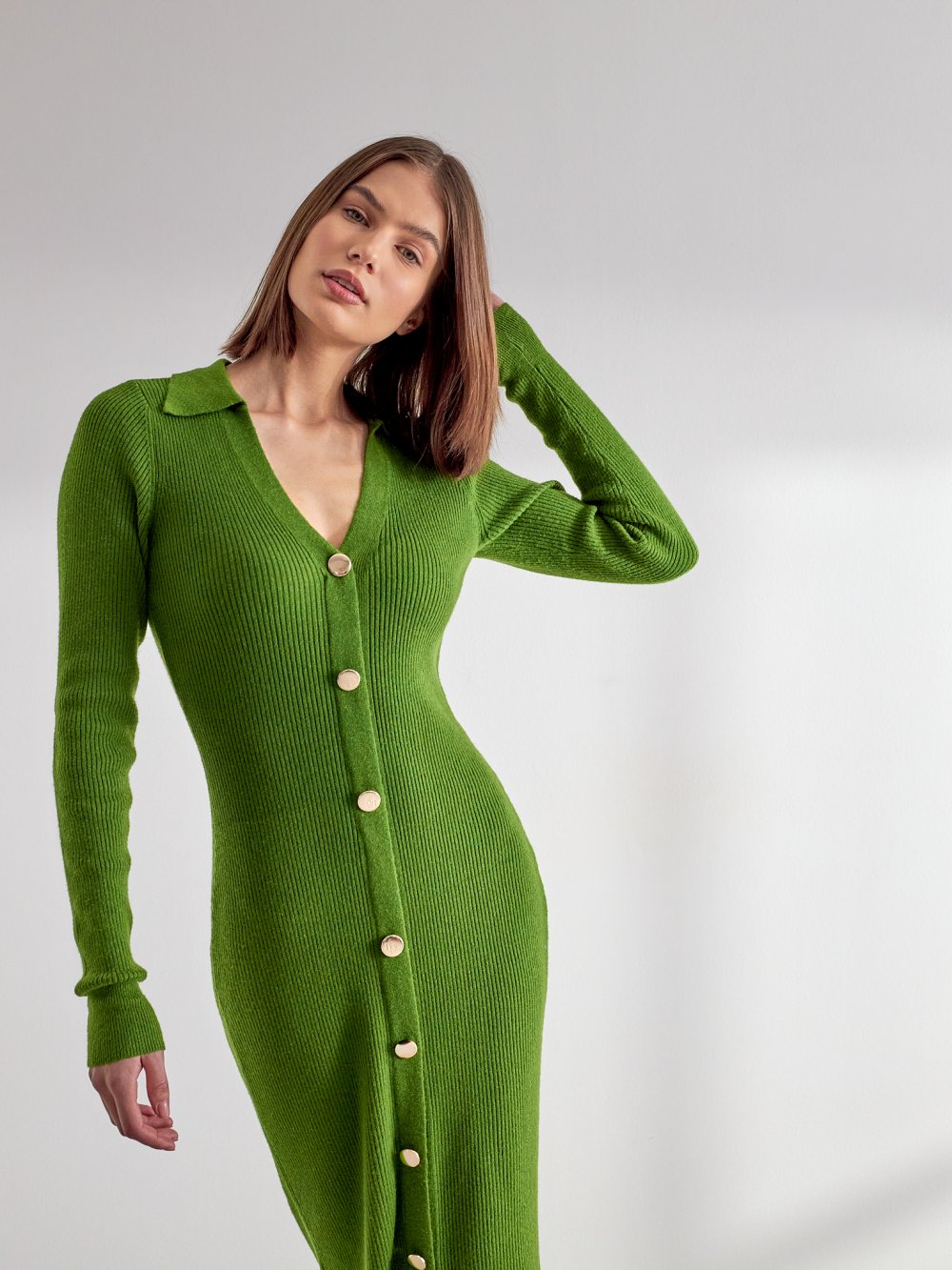 Zelené úpletové šaty Venia