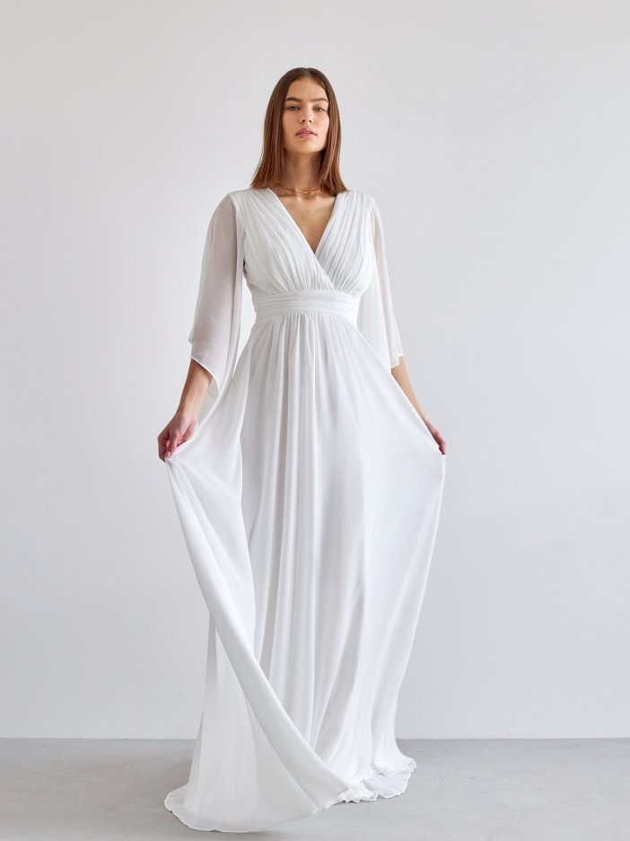 Bílé společenské šaty Marthe