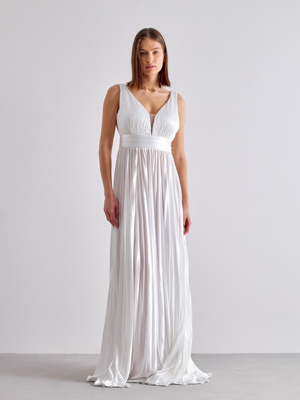 Bílé společenské šaty Selene
