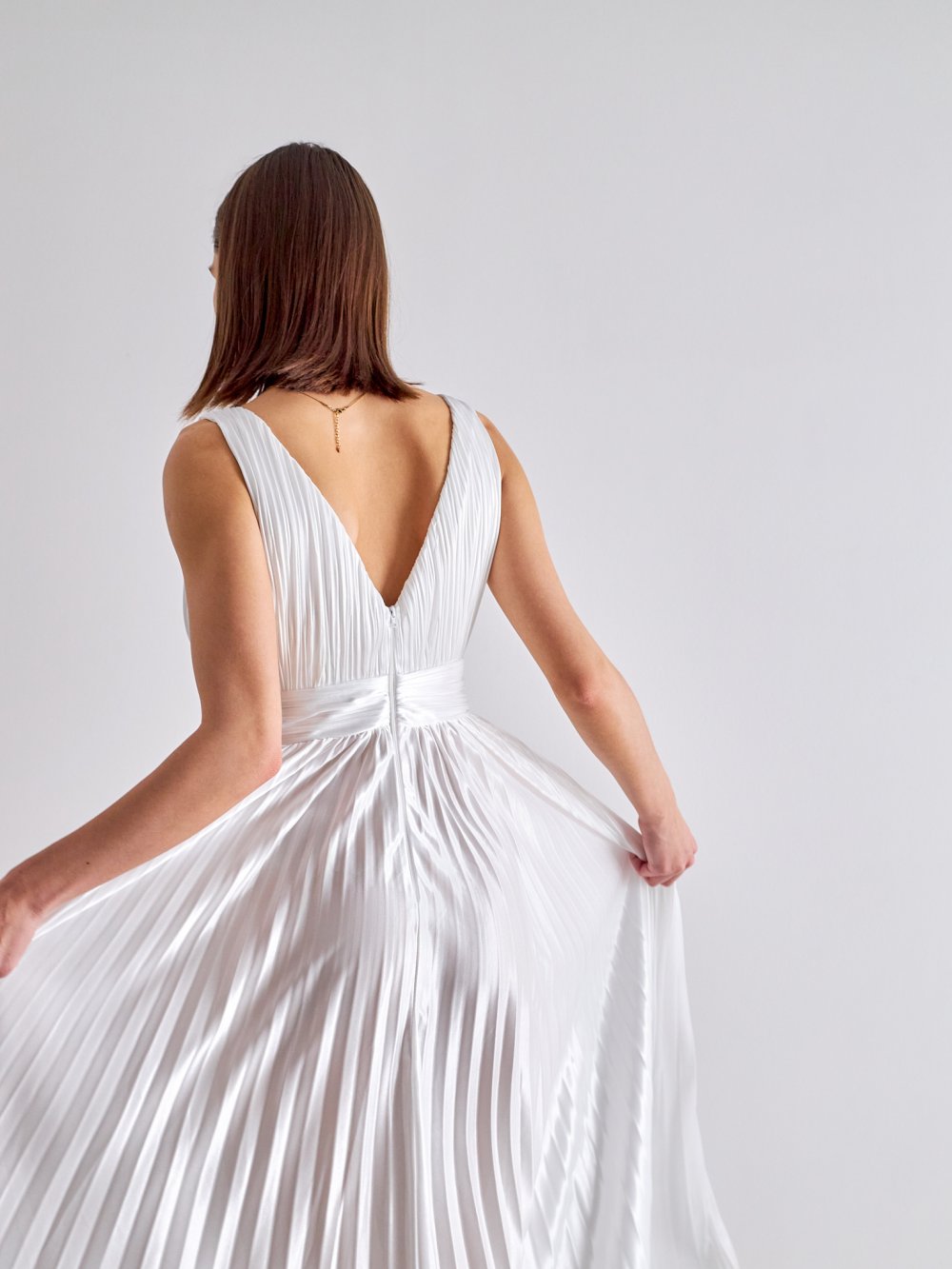 Bílé společenské šaty Selene