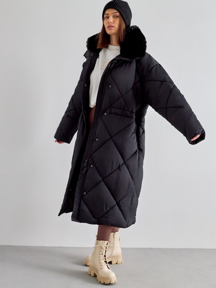 Černá zimní bunda Selen