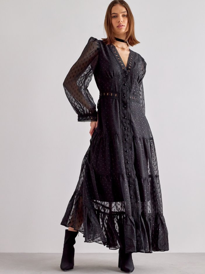 Black maxi dress Galina