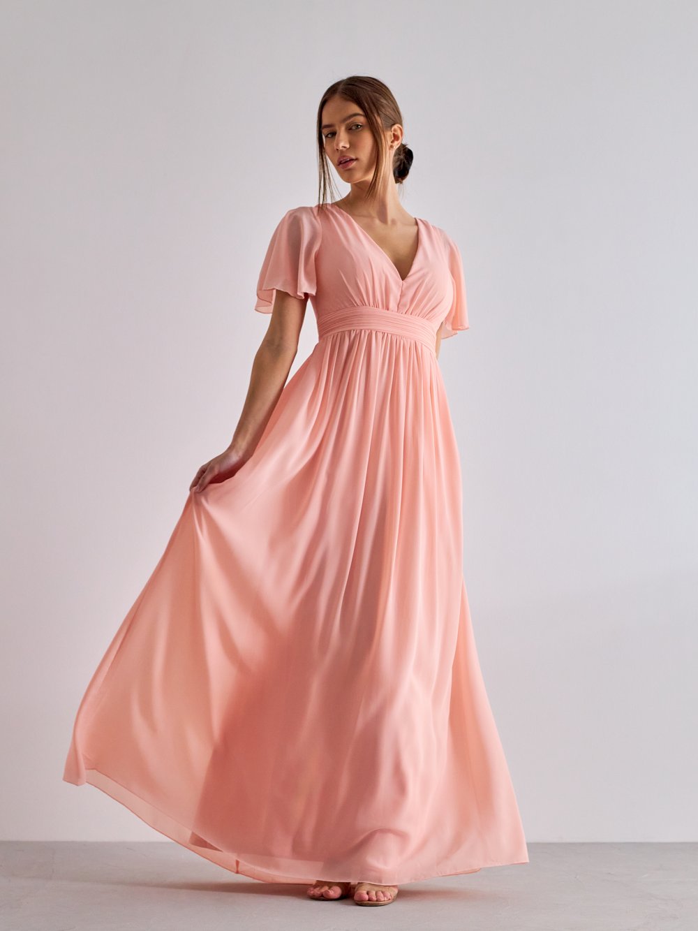 Růžové společenské šaty Charm