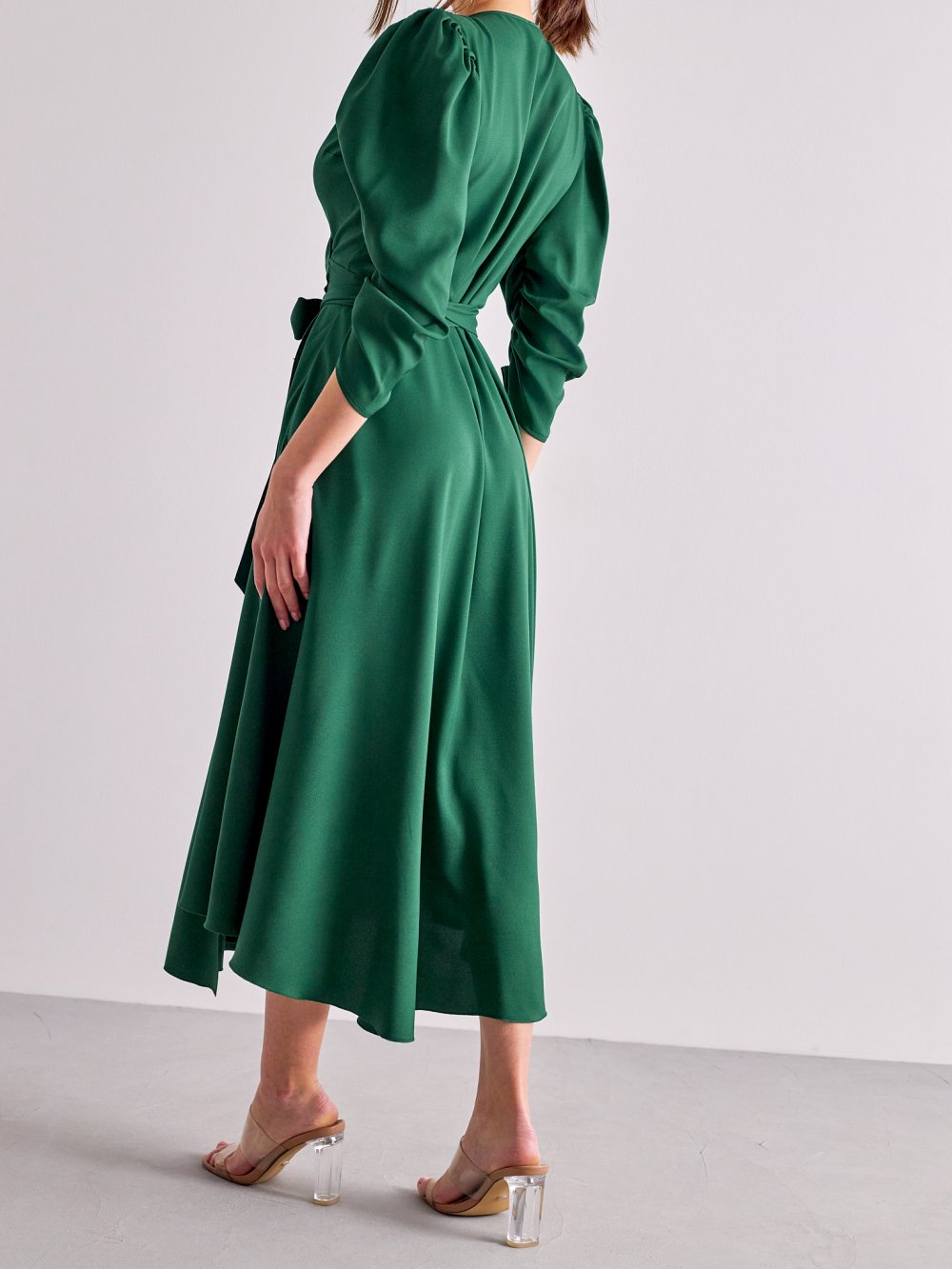 Tmavě zelené šaty Ava