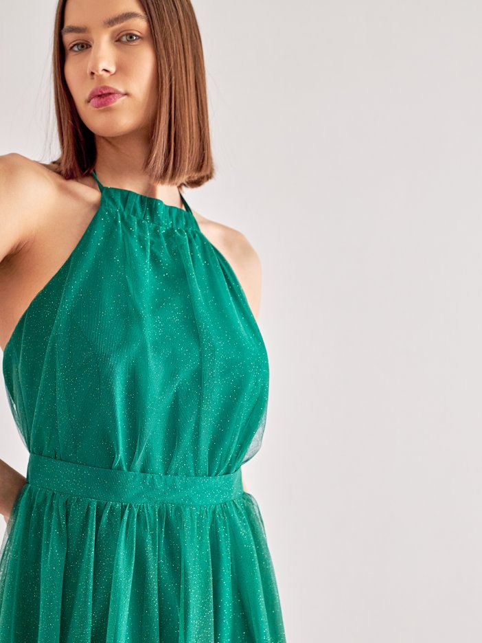 Zelené spoločenské šaty Ola