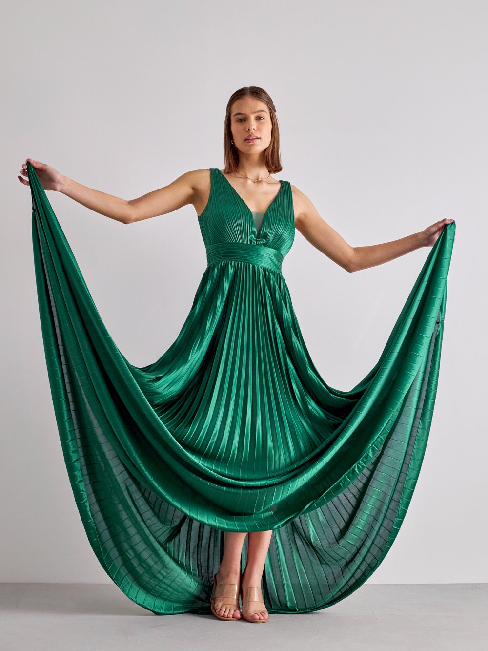Zelené spoločenské šaty Selene