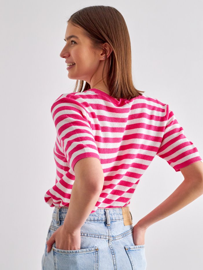 Pink striped top Moore