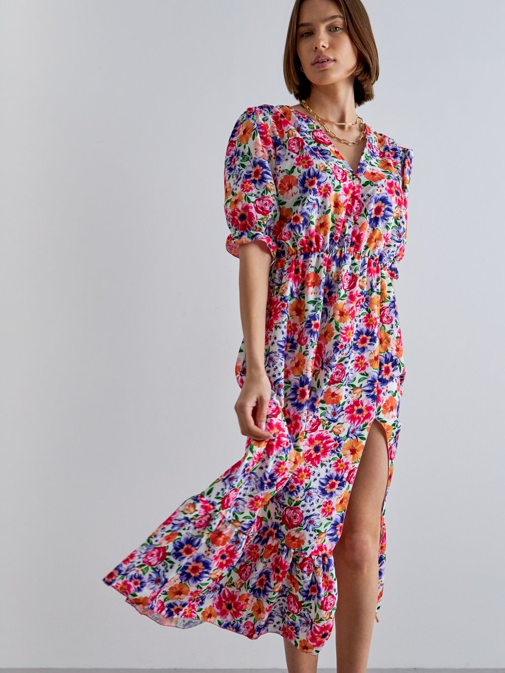 Farebné kvetované šaty Pyper