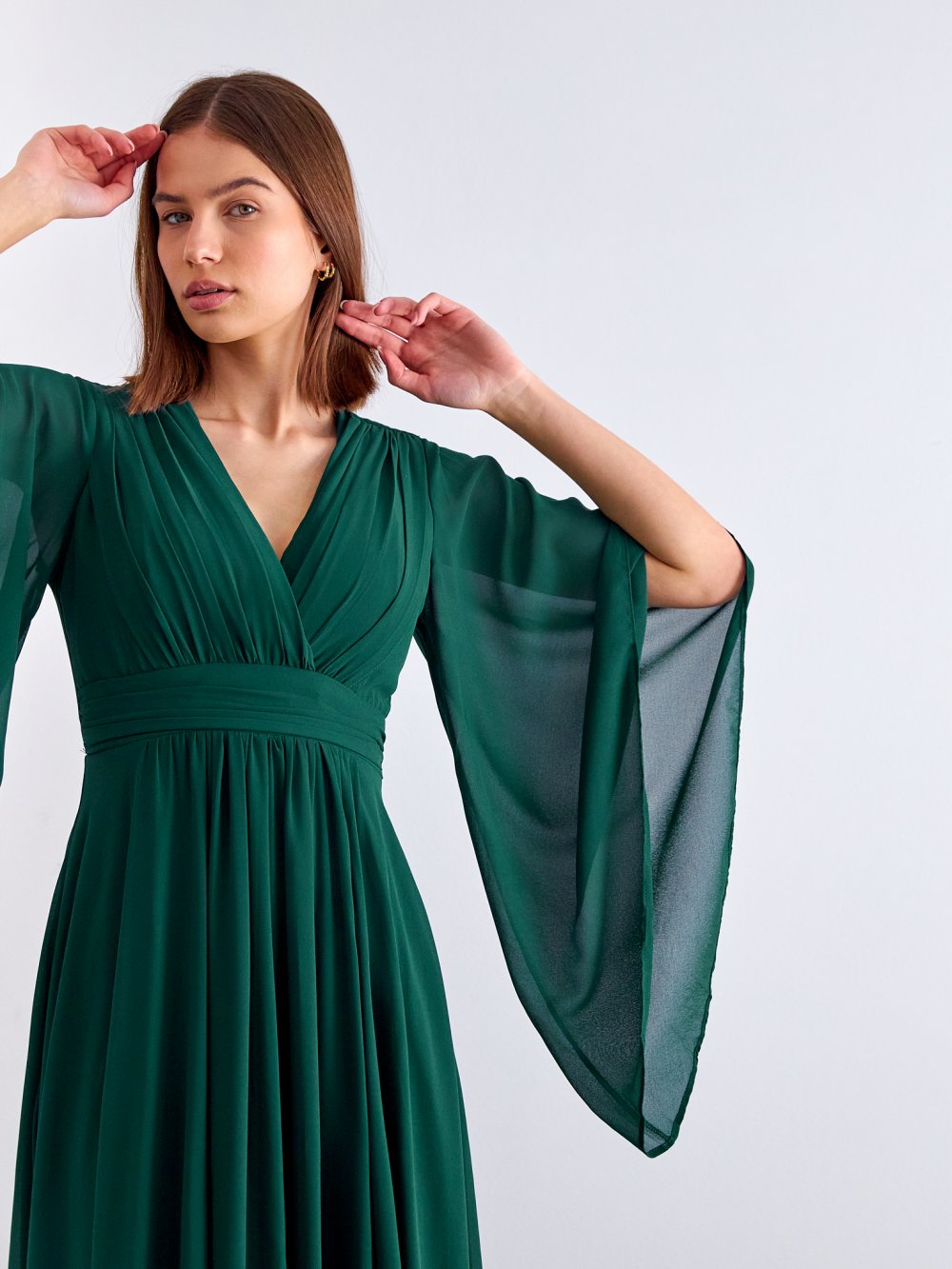 Tmavě zelené společenské šaty Marthe