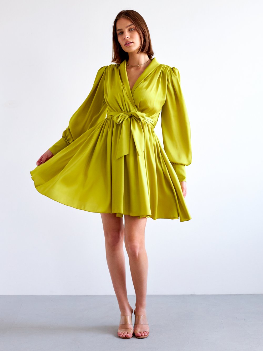 Limetkové šaty Francesca