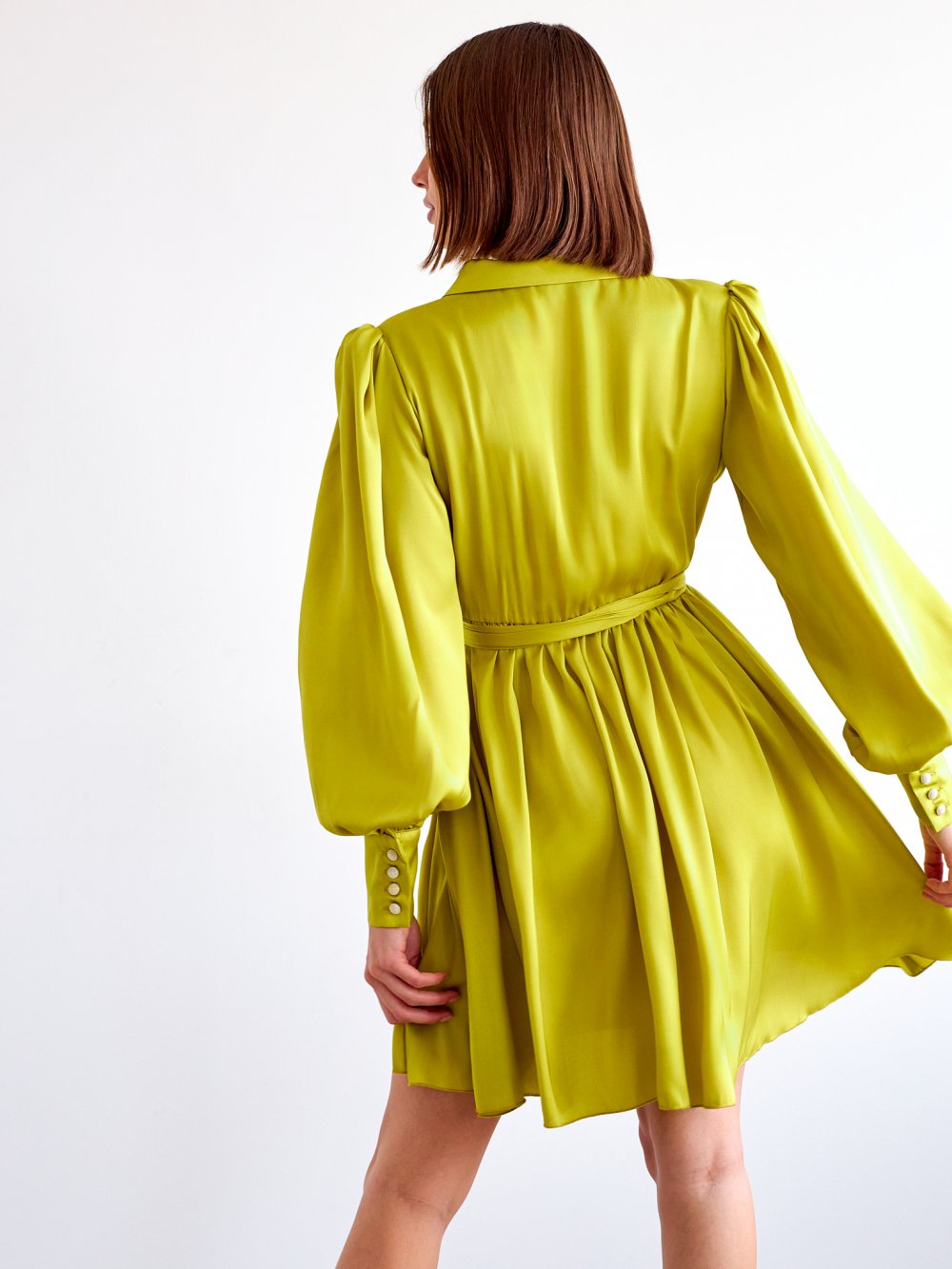 Limetkové šaty Francesca