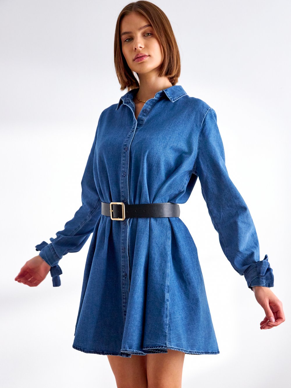 Modré džínové šaty Darya