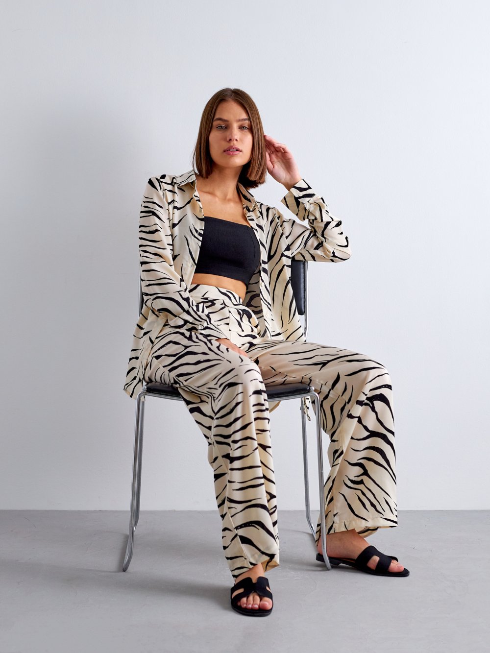 Vzorované kalhoty Zebra