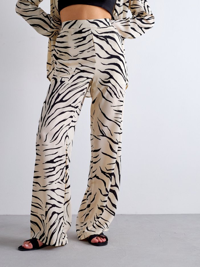 Zebra patterned pants